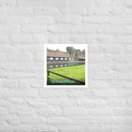 Lakeside Serenity Poster with Groundfloor with House Logo