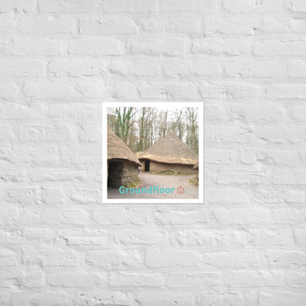 Village Charm Poster with Groundfloor with House Logo