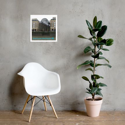 Hay's Galleria Poster with Real Estate Matching24 Logo