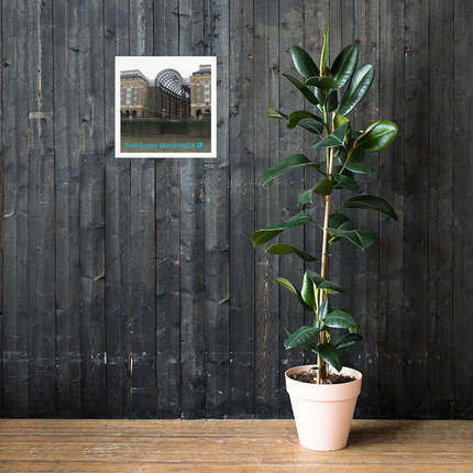 Hay's Galleria Poster with Real Estate Matching24 Logo