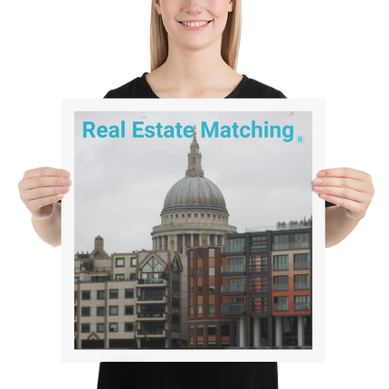 St. Paul's Cathedral Poster with Real Estate Matching Logo