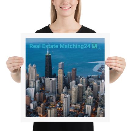 Beutiful Sinari Poster with Real Estate Matching24 Logo