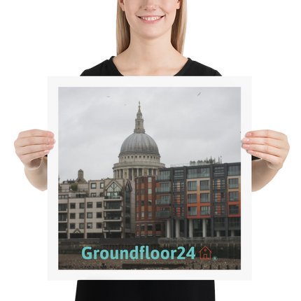 St. Paul's Cathedral Poster with Groundfloor24 Logo