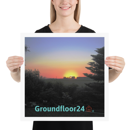 Beutiful Sunset Sinari Poster with Groundfloor24 with House Logo