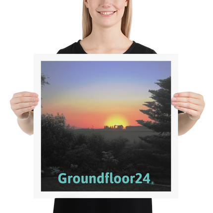 Beutiful Sunset Sinari Poster with Groundfloor24 without House Logo