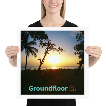 Beutiful Sea View Poster with Groundfloor with House Logo