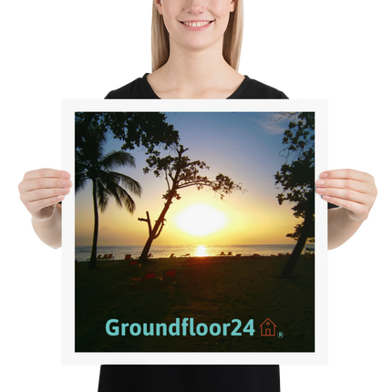 Beutiful Sea View Poster with Groundfloor24 with House Logo