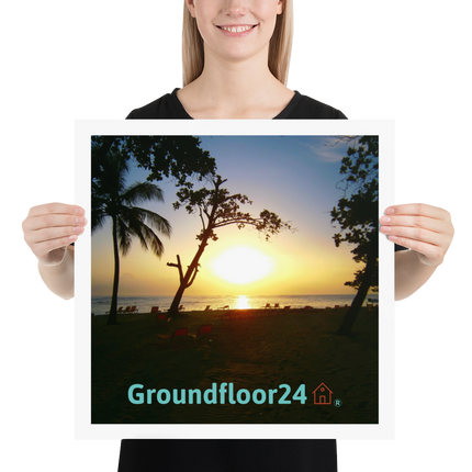 Beutiful Sea View Poster with Groundfloor24 without House Logo