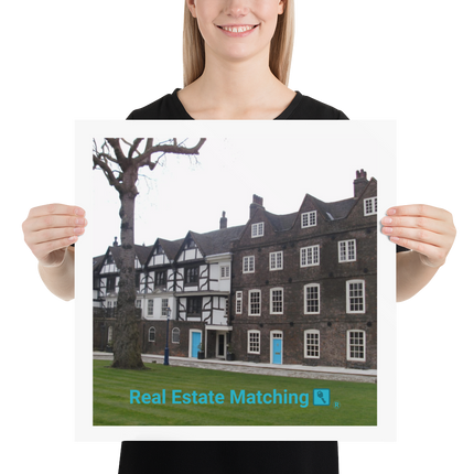 Beutiful Palace Poster with realestatematching with key Logo