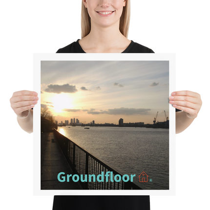 Awesome River View Poster with Groundfloor with House Logo