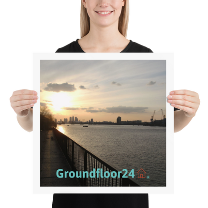 Awesome River View Poster with Groundfloor24 with House Logo