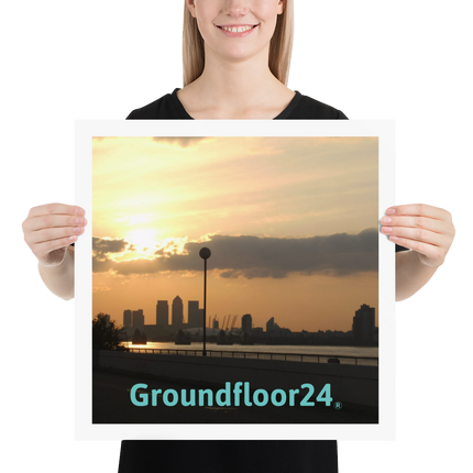Majestic Sunset Poster with Groundfloor24 without House Logo