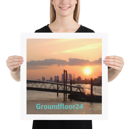 Evening Glow Poster with Groundfloor24 with House Logo