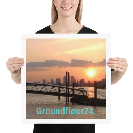 Evening Glow Poster with Groundfloor24 without House Logo