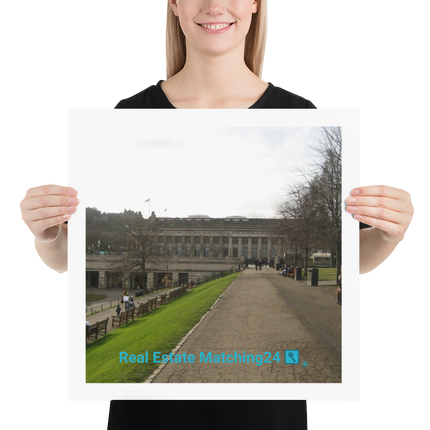 Majestic Palace Poster with realestatematching24 with key Logo