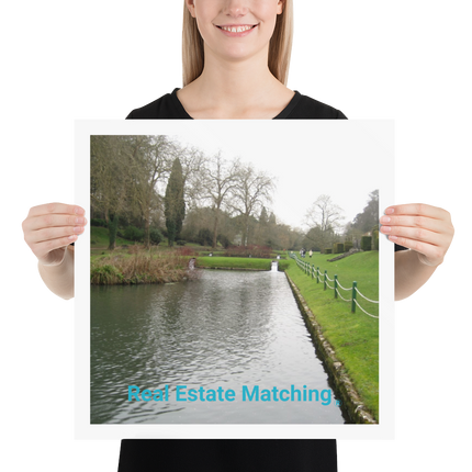 Lakeside Beauty Poster with realestatematching without key Logo