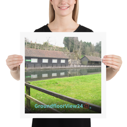 Lakeside Serenity Poster with groundfloorview24 with House Logo