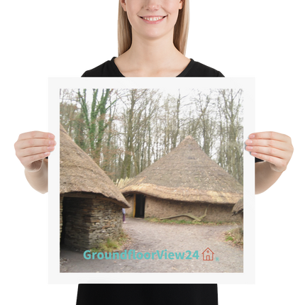 Village Charm Poster with groundfloorview24 with House Logo