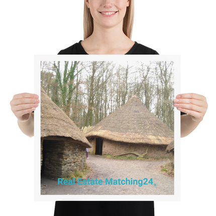 Village Charm Poster with realestatematching24 without key Logo