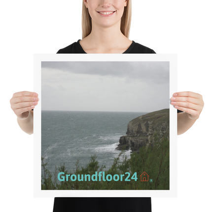 Seaside Serenity Poster with Groundfloor24 with House Logo
