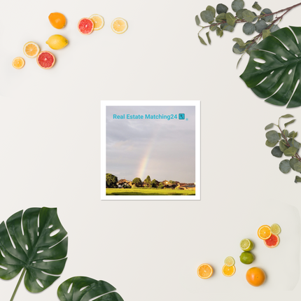 The Rainbow Sinari Poster with Real Estate Matching24 Logo