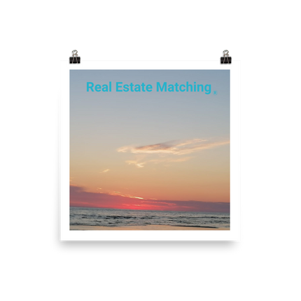 Sunset Sinari Poster with Real Estate Matching Logo