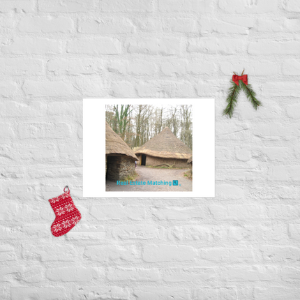 Village Charm Poster with realestatematching with key Logo
