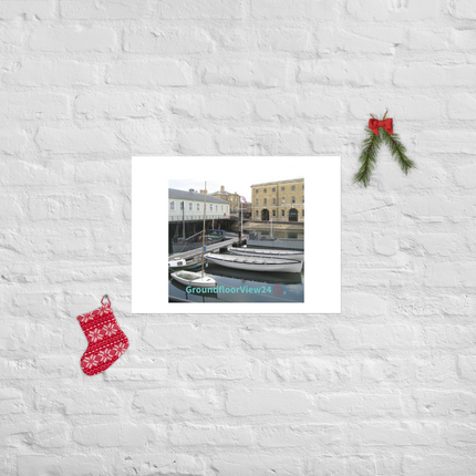 Boat on Water Poster with groundfloorview24 with House Logo