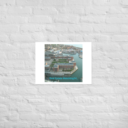 Nice City Poster with realestatematching24 without key Logo