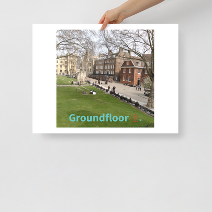 Beutiful Park Poster with Groundfloor with House Logo