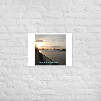 Awesome River View Poster with groundfloorview24 with House Logo