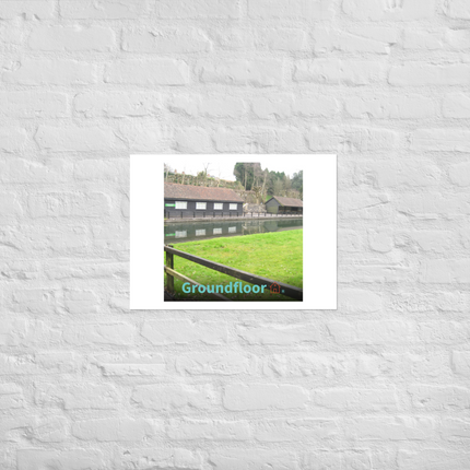 Lakeside Serenity Poster with Groundfloor with House Logo