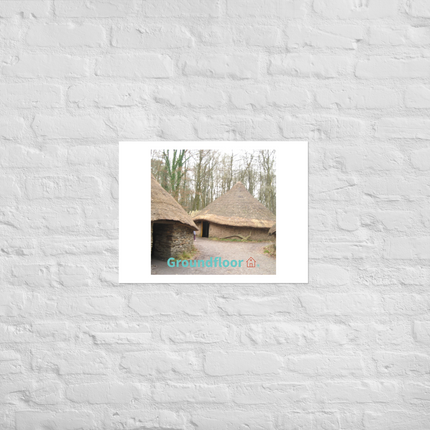 Village Charm Poster with Groundfloor with House Logo