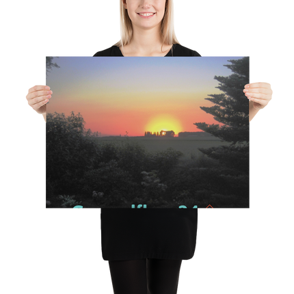 Beutiful Sunset Sinari Poster with Groundfloor24 with House Logo
