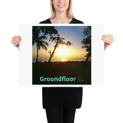 Beutiful Sea View Poster with Groundfloor with House Logo
