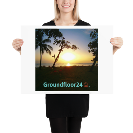 Beutiful Sea View Poster with Groundfloor24 without House Logo
