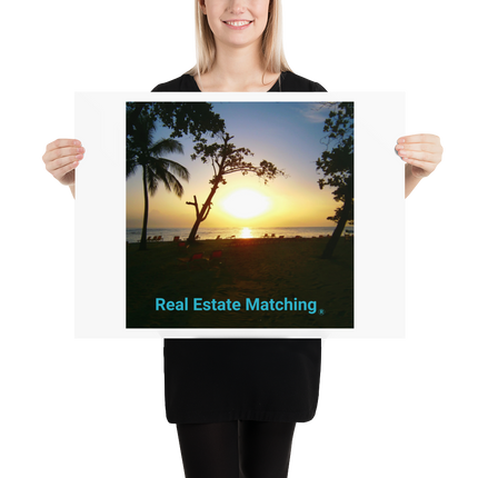 Beutiful Sea View Poster with realestatematching without key Logo