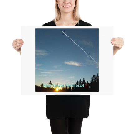 Attractive Sinari Poster with realestatepartner24 with house Logo