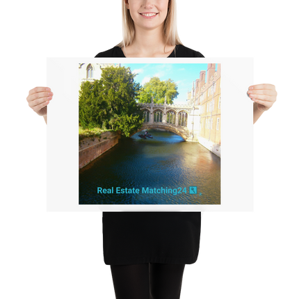 Beutiful Canel Poster with realestatematching24 with key Logo