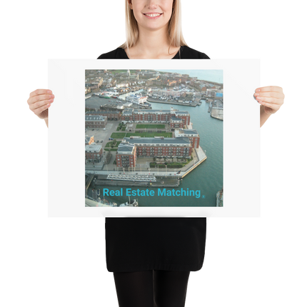 Nice City Poster with realestatematching without key Logo
