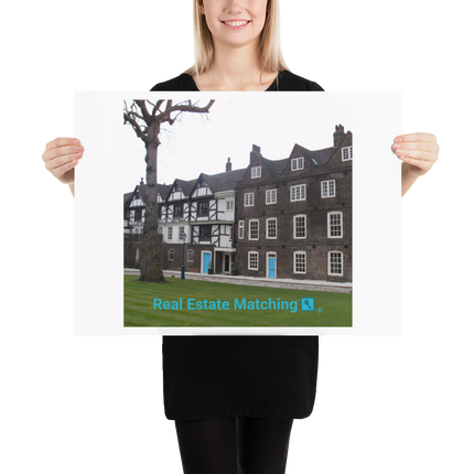 Beutiful Palace Poster with realestatematching with key Logo