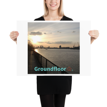 Awesome River View Poster with Groundfloor with House Logo