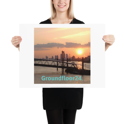 Evening Glow Poster with Groundfloor24 without House Logo