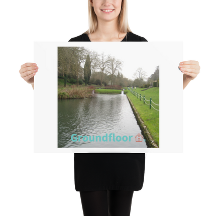 Lakeside Beauty Poster with Groundfloor with House Logo