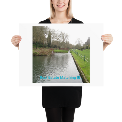 Lakeside Beauty Poster with realestatematching with key Logo