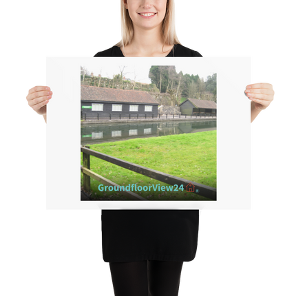 Lakeside Serenity Poster with groundfloorview24 with House Logo