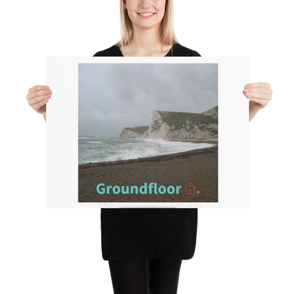 Waves and Sand Poster with Groundfloor with House Logo