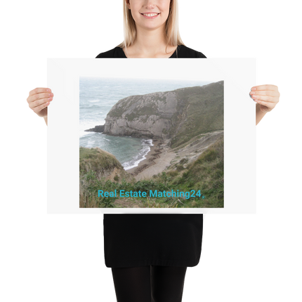 Sea & Hills Poster with realestatematching24 without key Logo