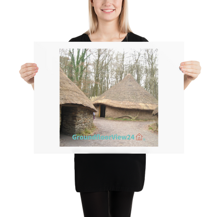 Village Charm Poster with groundfloorview24 with House Logo