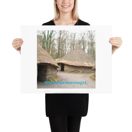 Village Charm Poster with realestatematching24 without key Logo